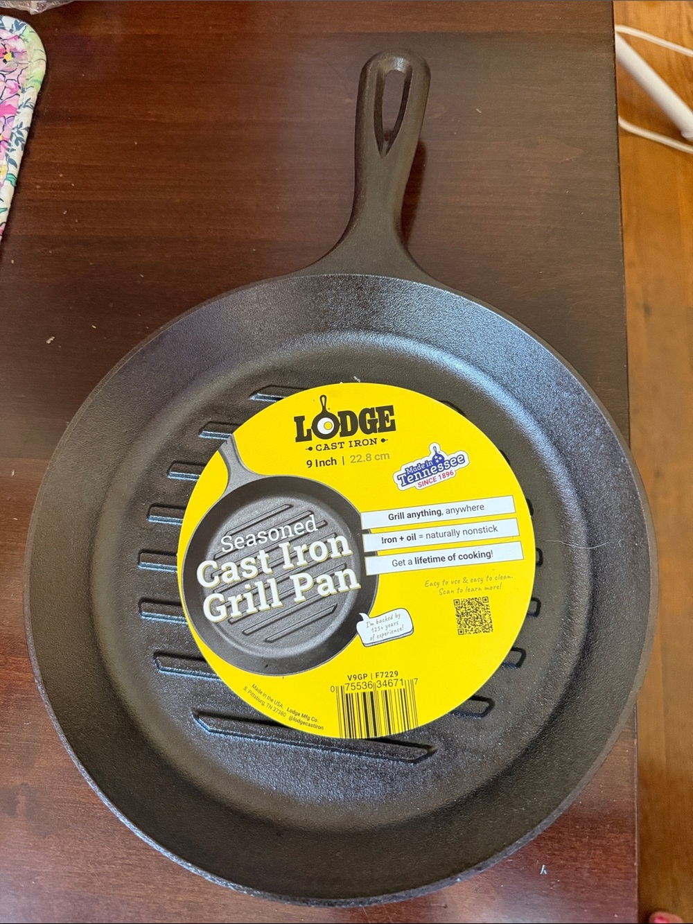 Lodge Seasoned Cast Iron Grill Pan - Black